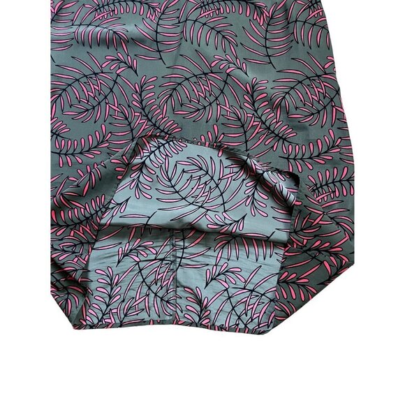 Nordstrom Halogen Palm Print Midi Dress L - Picture 15 of 16